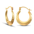 Liora 9ct yellow gold creole earrings