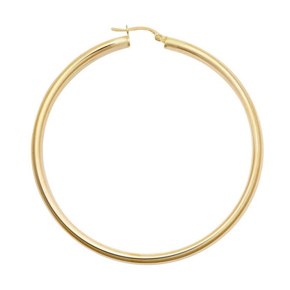 Orla 9ct yellow gold large hoop earrings, 55mm
