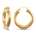 Cressida 9ct yellow gold creole earrings