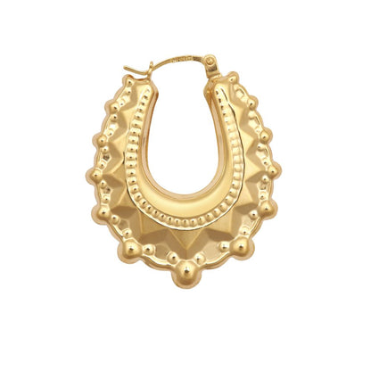 Daphne 9k yellow gold creole earrings, Luma Jewellery