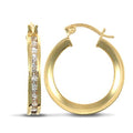 Iris 9ct yellow gold creole earrings