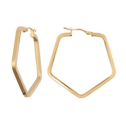 Dove 9k yellow gold creole earrings, Luma Jewellery