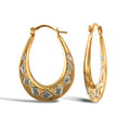 Vita 9ct yellow gold creole earrings