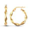 Florence 9ct yellow gold creole earrings