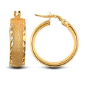 Azure 9ct yellow gold hoop earrings