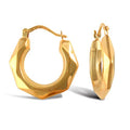 Linnea 9ct yellow gold creole earrings