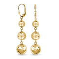 Della 9ct yellow gold drop earrings