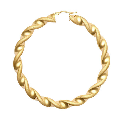 Zia 9k yellow gold creole earrings, Luma Jewellery