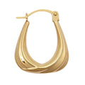 Kira 9ct yellow gold creole earrings