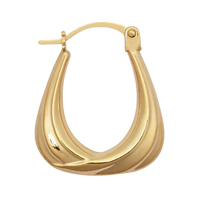 Kira 9k yellow gold creole earrings, Luma Jewellery