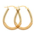 Aria 9ct yellow gold creole earrings