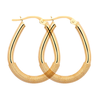 Aria 9k yellow gold creole earrings, Luma Jewellery