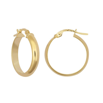 Isolde 9ct yellow gold creole earrings