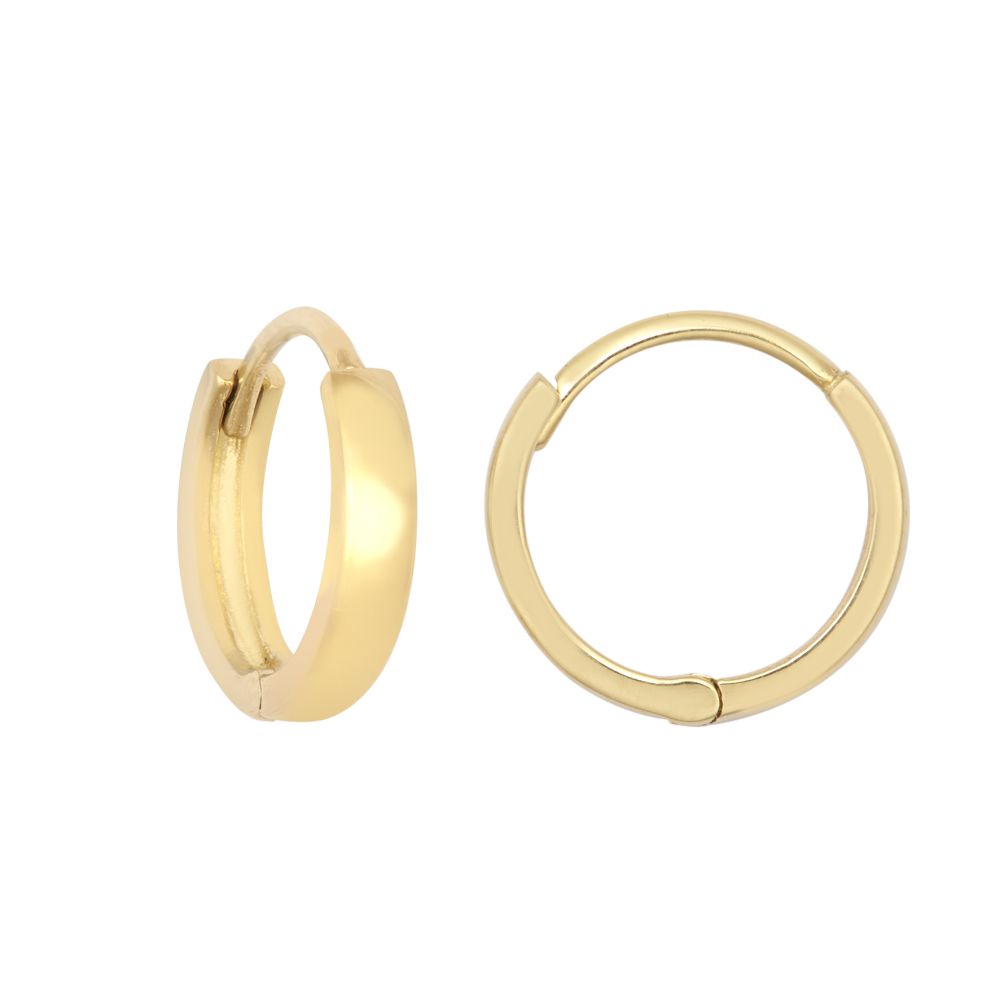 Leona 9ct yellow gold creole earrings