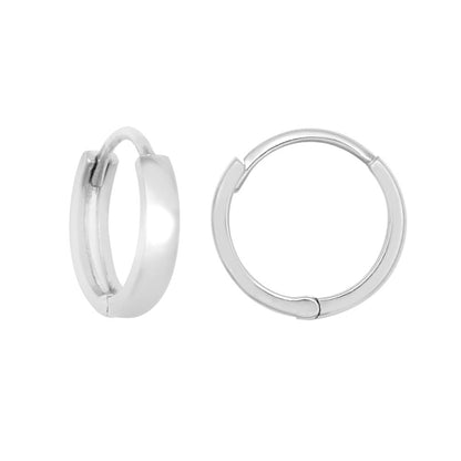 Leona 9ct white gold creole earrings