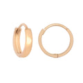 Leona 9ct rose gold huggie earrings