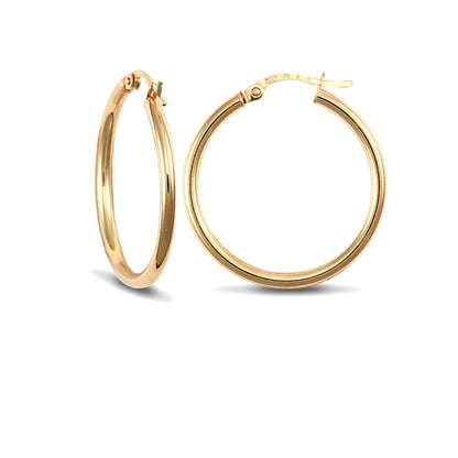 Palma 14ct yellow gold creole earrings