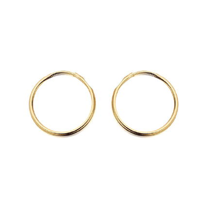 Maia 9ct yellow gold hoop earrings, 18mm