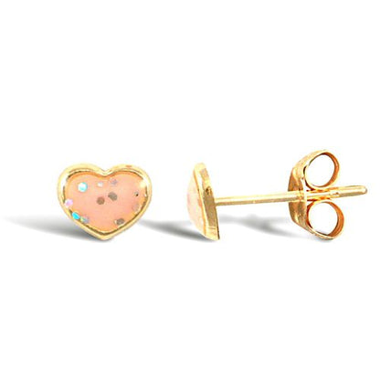 Ines 9ct yellow gold stud earrings