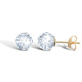Coralie 9ct yellow gold stone set stud earrings
