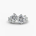Cézanne solitaire engagement ring setting in white gold, Luma Jewellery