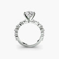 Cosette solitaire engagement ring setting in white gold, Luma Jewellery