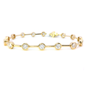 Yellow Gold bracelet with round diamond lab grown 