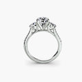 Mirella three stone engagement ring setting in white gold, Luma Jewellery