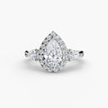 Evora solitaire engagement ring setting in white gold, Luma Jewellery