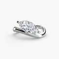 Lyra solitaire engagement ring setting in white gold, Luma Jewellery