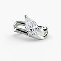 Eloise solitaire engagement ring setting in white gold, Luma Jewellery
