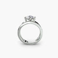 Aeris solitaire engagement ring setting in white gold, Luma Jewellery