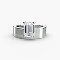 Empress solitaire engagement ring setting in white gold, Luma Jewellery