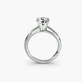 Vivienne solitaire engagement ring setting in white gold, Luma Jewellery