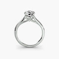 Maren solitaire engagement ring setting in white gold, Luma Jewellery