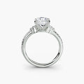 Thessa solitaire engagement ring setting in white gold, Luma Jewellery