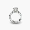 Maelis solitaire engagement ring setting in white gold, Luma Jewellery