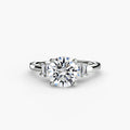 Seren solitaire engagement ring setting in white gold, Luma Jewellery