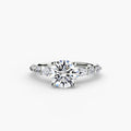 Verena solitaire engagement ring setting in white gold, Luma Jewellery