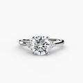 Nyssa solitaire engagement ring setting in white gold, Luma Jewellery