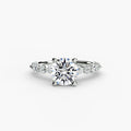 Isolde solitaire engagement ring setting in white gold, Luma Jewellery