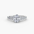 Astra solitaire engagement ring setting in white gold, Luma Jewellery