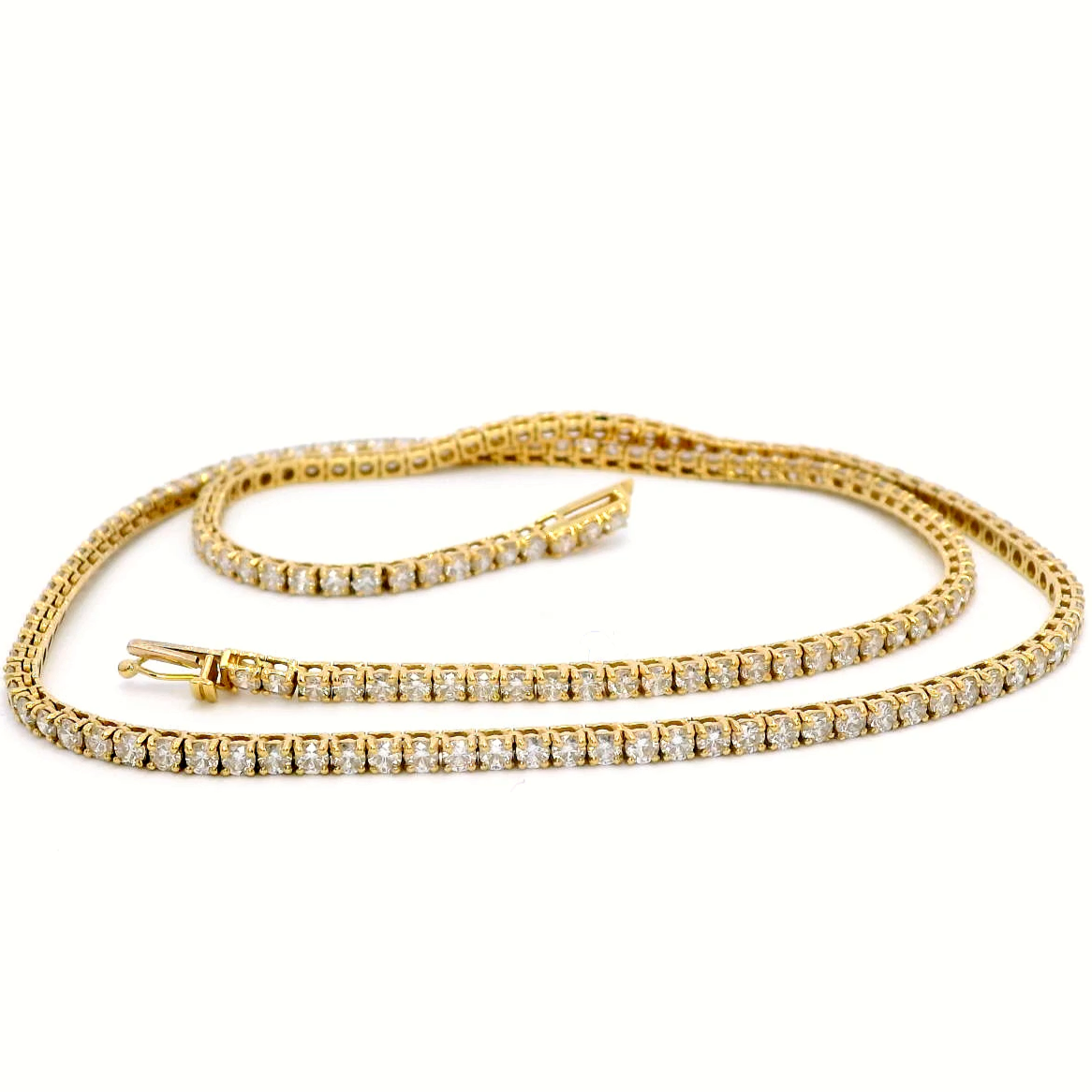 Ash gold and lab grown diamond necklace, 7.50ct, Luma Jewellery