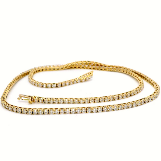 Ash gold and lab grown diamond necklace, 7.50ct, Luma Jewellery