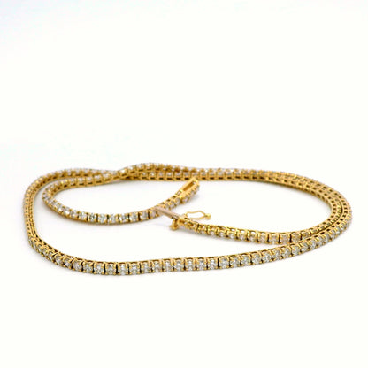 Ash gold necklace with lab grown diamonds, Luma Jewellery