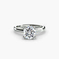 Astrid solitaire engagement ring setting in white gold, Luma Jewellery