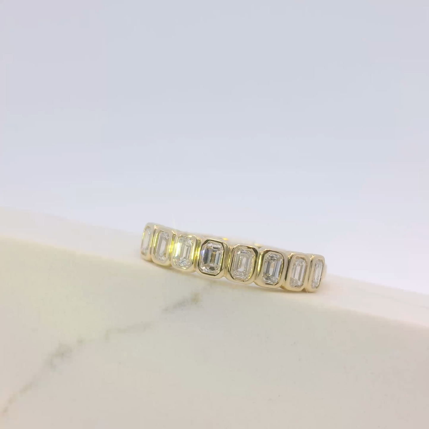 Auren yellow gold diamond ring, lab grown, Luma Jewellery
