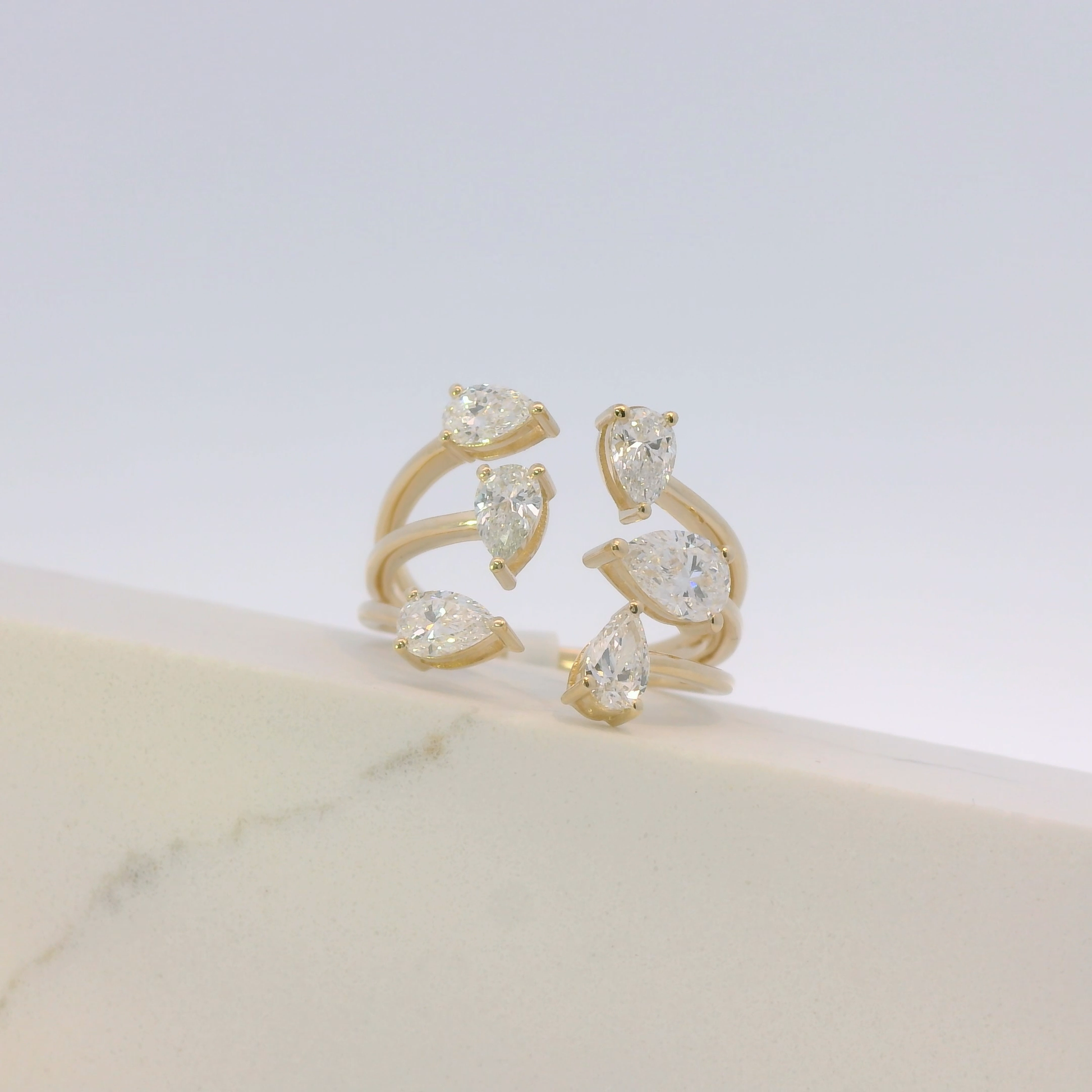 Ayra lab grown diamond ring, alternate view, Luma Jewellery