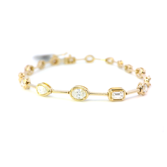 Caela gold tennis bracelet with lab grown diamonds, 2.09ct, Luma Jewellery