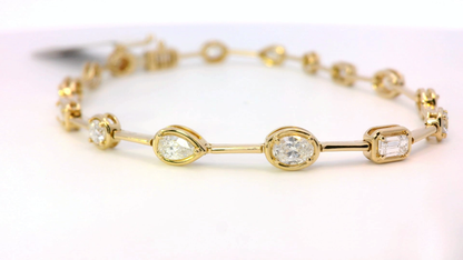 Caela diamond tennis bracelet in 14k gold, Luma Jewellery